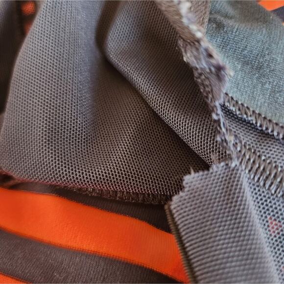 LULULEMON WORK IT OUT TANK  NAVY & ORANGE PANELED STRIPE TANK SIZE 10 - Picture 8 of 9